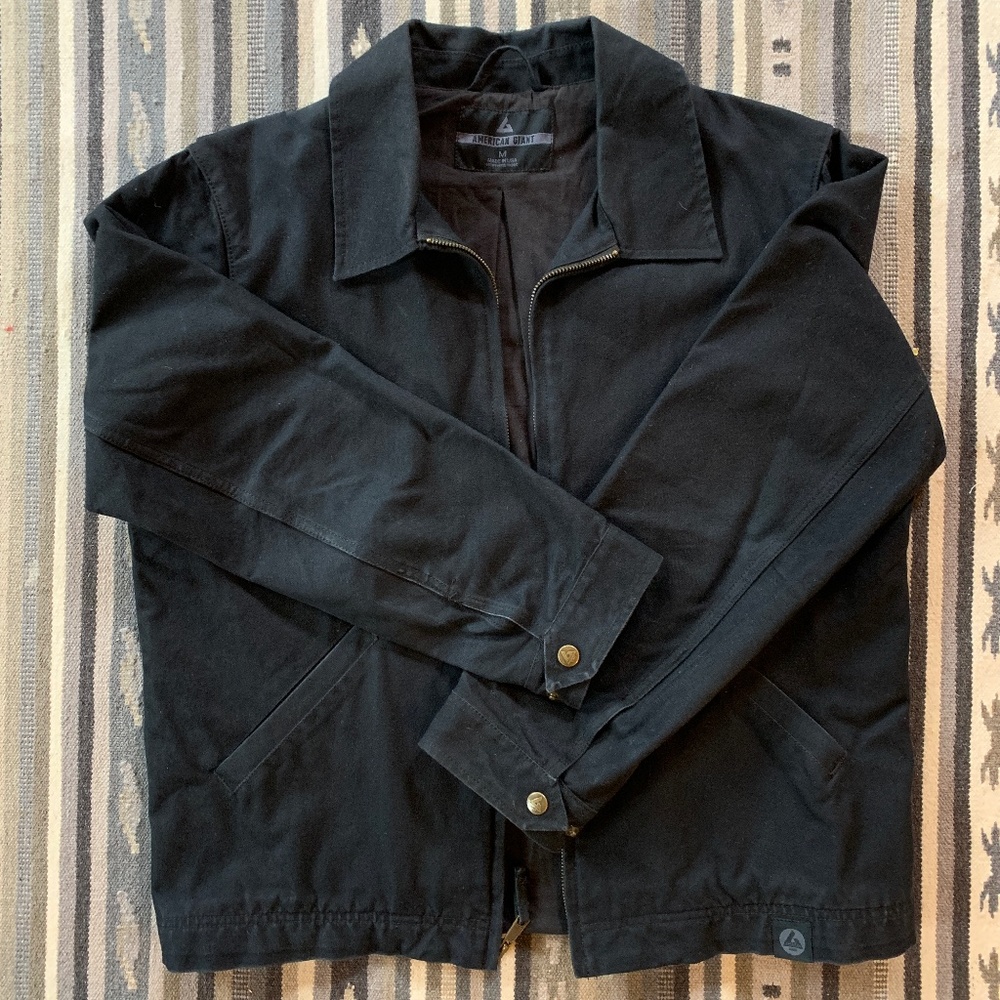 American Giant Cotton Canvas Zip Coat Medium Like New